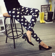 Colorful patterned leggings, versatile and stylish comfort wear.