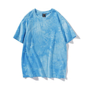 Men’s tie-dye short sleeve t-shirt in pastel colors, casual and comfortable.