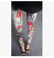 Colorful patterned leggings, versatile and stylish comfort wear.