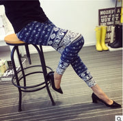 Colorful patterned leggings, versatile and stylish comfort wear.