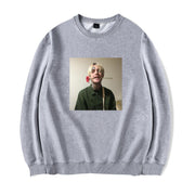 Grey custom art fleece crew neck sweatshirt.