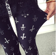 Colorful patterned leggings, versatile and stylish comfort wear.