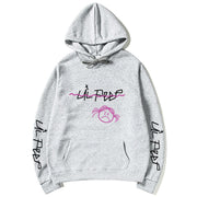 Lil Peep inspired hoodie with graphic design.