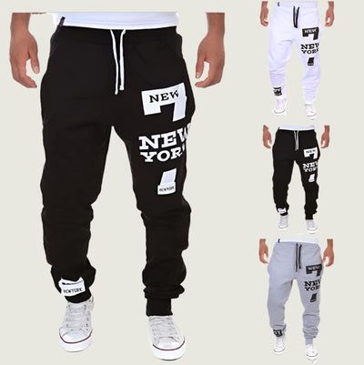 Men’s graphic print jogger pants, with New York-inspired design