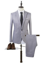 Men's formal tuxedo set in multiple colors, elegant suit for weddings and special occasions.