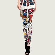 Colorful patterned leggings, versatile and stylish comfort wear.