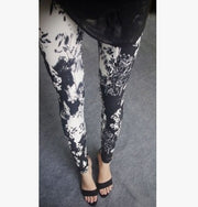 Colorful patterned leggings, versatile and stylish comfort wear.